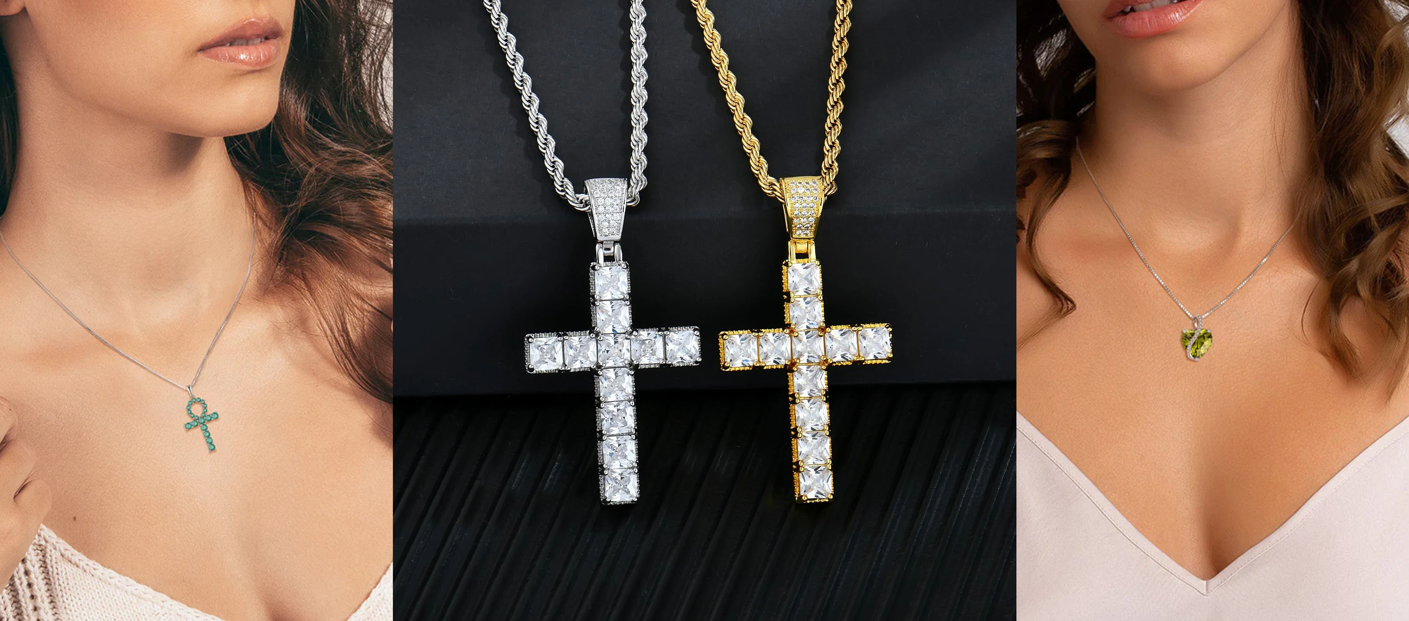 Hip Hop Jewelry: Embracing Statement Pieces with Heart Pendants and Cross Necklaces