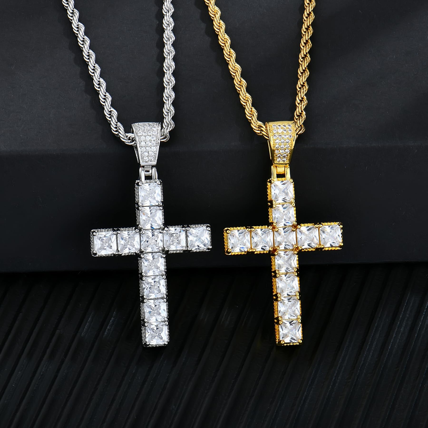 Mens Gold Cross Necklace