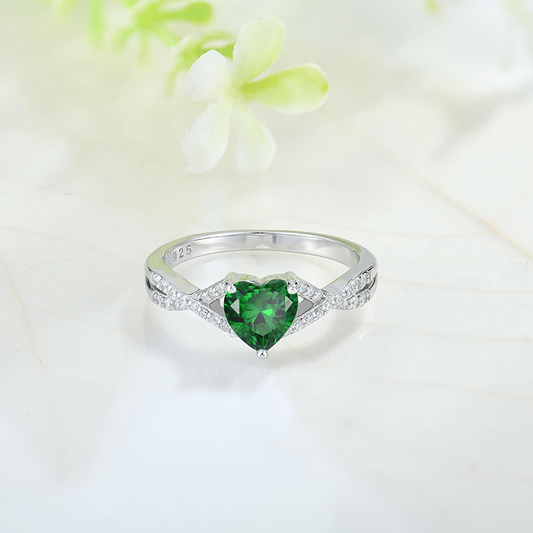 0.75CT Heart Ring-Birthstone Ring,Engagement Ring,Girlfriend Ring,Christmas Gift