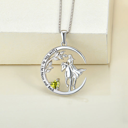 Sillver Moon Necklace-Handmade Piece, Best Gift For Lover