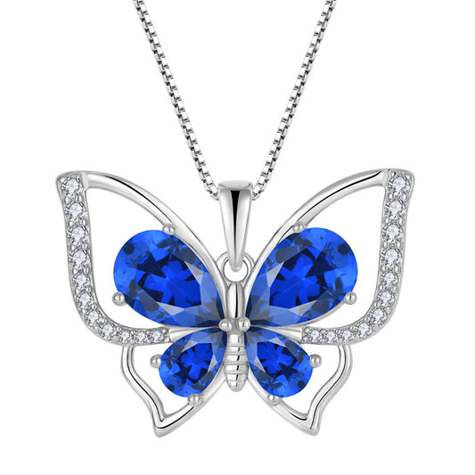Hand Crafted Butterfly Necklace-Solid Silver, 18K Gold Plated, For Daily Wear