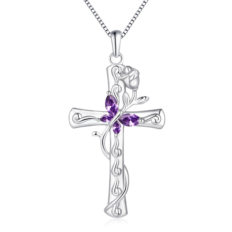 Butterfly Cross Necklace