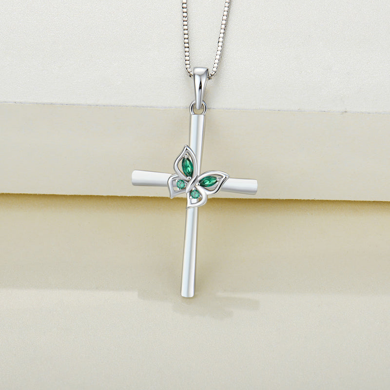 Butterfly Cross Necklace