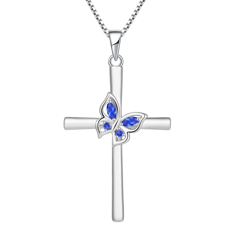 Butterfly Cross Necklace