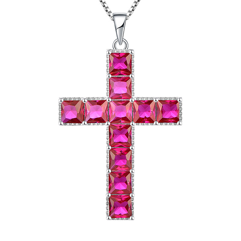 Iced Out Women's Cross Necklace