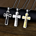 Men's Silver Cross Necklace