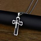 Men's Silver Cross Necklace