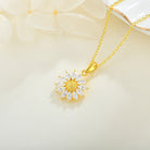 Sunflower Necklace Gold