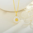 Sunflower Necklace Gold