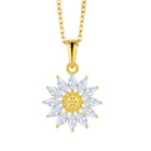 Sunflower Necklace Gold