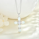 Opal Cross Necklace