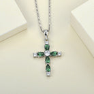 Women's Cross Necklace With Birthstone