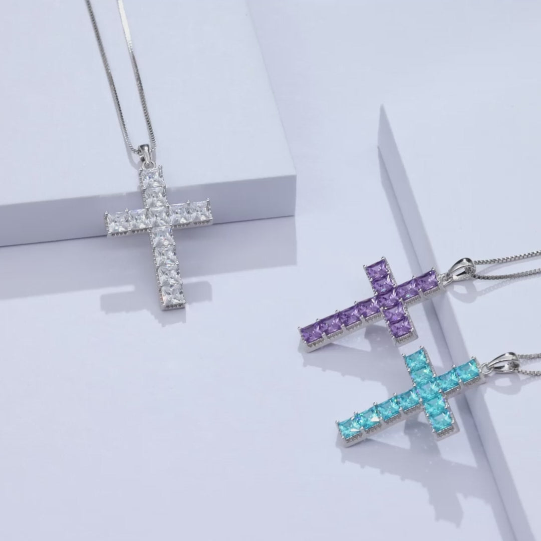 Iced Out Women's Cross Necklace